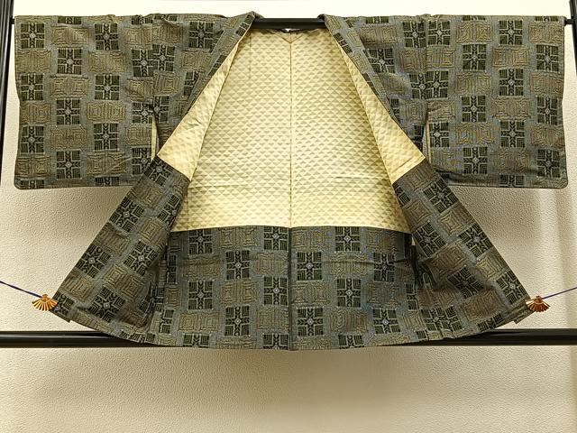 平和屋着物■本場村山大島紬　アンサンブル　吉祥文　正絹　逸品　未使用　BAAY6269hj
