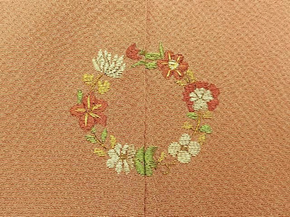 平和屋着物■上質な色無地　作家物　深支子色　ますいわ屋扱い　正絹　逸品　BAAY6278hj