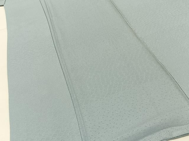 平和屋着物■上質な色無地　吉祥地紋　薄雲鼠色　さが美扱い　正絹　逸品　BAAY6279hj