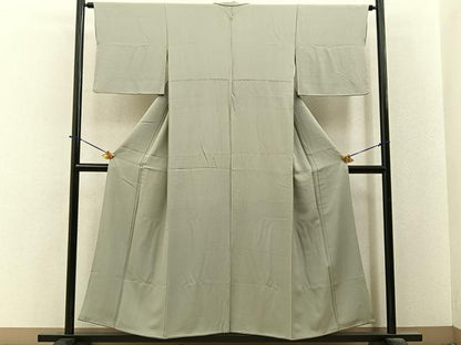 平和屋着物■上質な色無地　蕎麦切色　正絹　逸品　BAAY6280hj