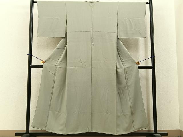平和屋着物■上質な色無地　蕎麦切色　正絹　逸品　BAAY6280hj