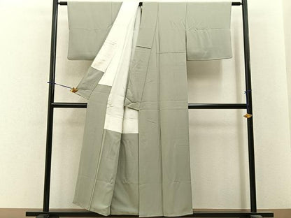 平和屋着物■上質な色無地　蕎麦切色　正絹　逸品　BAAY6280hj
