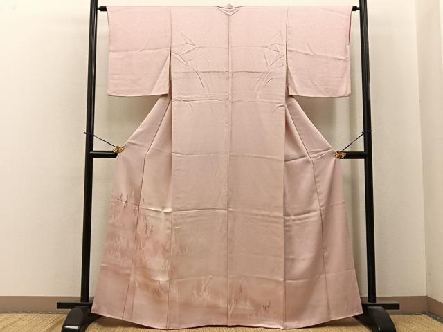 平和屋着物■色留訪問着　地紋起こし　樹林文　暈し染め　正絹　逸品　BAAY6290hj