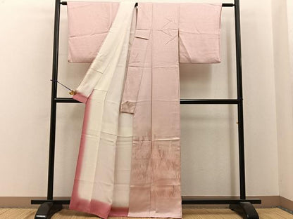 平和屋着物■色留訪問着　地紋起こし　樹林文　暈し染め　正絹　逸品　BAAY6290hj