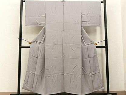 平和屋着物■上質な色無地　霞地紋　霞色　正絹　逸品　BAAY6293hj