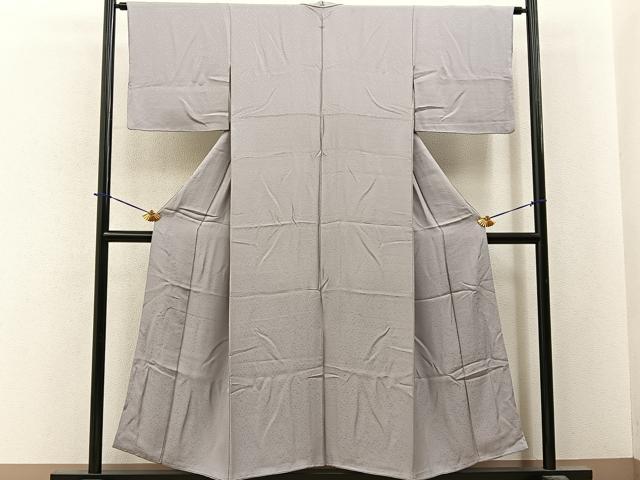 平和屋着物■上質な色無地　霞地紋　霞色　正絹　逸品　BAAY6293hj