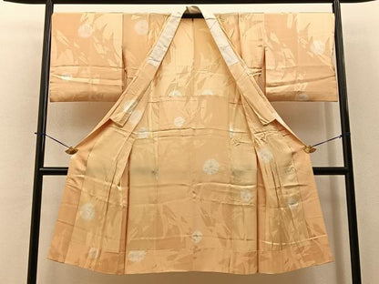 平和屋着物■長襦袢　無双仕立て　絞り　飛鶴地紋　正絹　逸品　BAAY6295hj