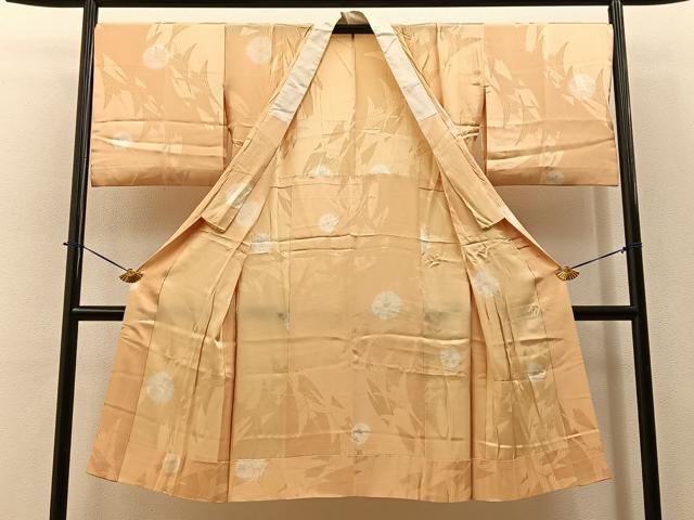 平和屋着物■長襦袢　無双仕立て　絞り　飛鶴地紋　正絹　逸品　BAAY6295hj