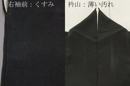 平和屋着物■豪華黒留袖　刺繍　群鶴　金糸　正絹　逸品　BAAY6310hj