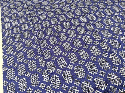 平和屋着物■上質な小紋　総絞り　亀甲文様　正絹　逸品　BAAY6317hj
