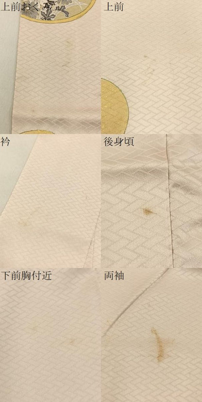 平和屋着物●洗える最高級着物　＜英＞はなぶさ謹製　訪問着　草花文　金彩　洗える着物　BAAY6323hj