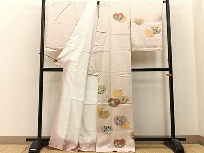 平和屋着物●洗える最高級着物　＜英＞はなぶさ謹製　訪問着　草花文　金彩　洗える着物　BAAY6323hj