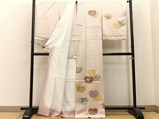 平和屋着物●洗える最高級着物　＜英＞はなぶさ謹製　訪問着　草花文　金彩　洗える着物　BAAY6323hj