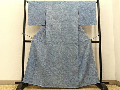 平和屋着物■大変加工の良い総絞り小紋　正絹　逸品　未使用　BAAY6326hj