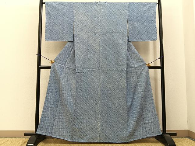 平和屋着物■大変加工の良い総絞り小紋　正絹　逸品　未使用　BAAY6326hj