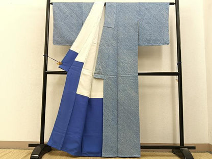平和屋着物■大変加工の良い総絞り小紋　正絹　逸品　未使用　BAAY6326hj