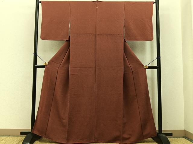 平和屋着物■江戸小紋　作家物　鮫小紋柄　鬼しぼ縮緬　正絹　逸品　BAAY6329hj