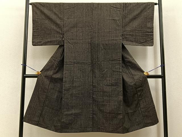 平和屋着物■男性　紬　縞　正絹　逸品　BAAY6330hj