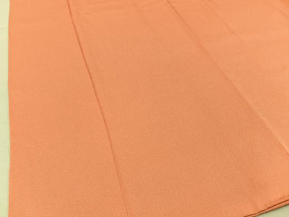 平和屋着物■上質な色無地　珊瑚朱色　正絹　逸品　BAAY6332hj