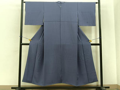 平和屋着物■上質な色無地　藤煤竹色　正絹　逸品　BAAY6338hj