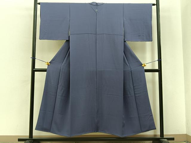平和屋着物■上質な色無地　藤煤竹色　正絹　逸品　BAAY6338hj