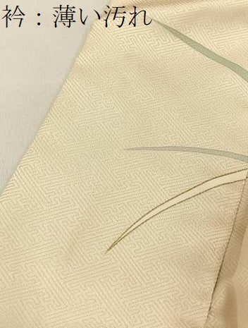 平和屋着物■訪問着　駒刺繍　舞蝶文　金彩　正絹　逸品　BAAY6340hj