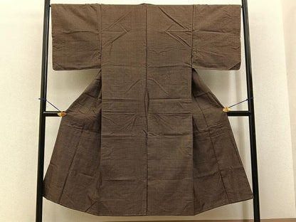 平和屋着物■男性　紬　吉祥文　正絹　逸品　未使用　BAAY6342hj