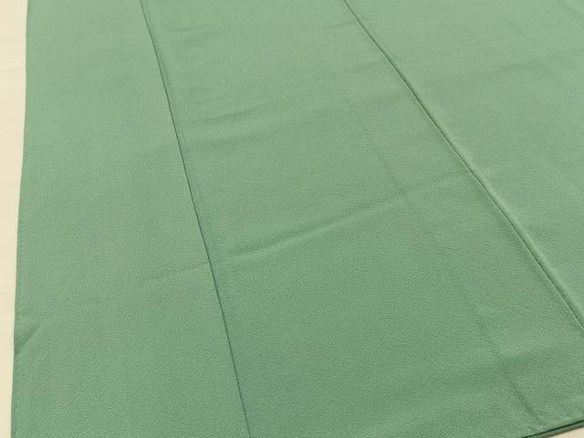 平和屋着物■本草木染作家　瑞寶　色無地　薄萌葱色　正絹　逸品　BAAY6343hj