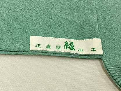 平和屋着物■本草木染作家　瑞寶　色無地　薄萌葱色　正絹　逸品　BAAY6343hj