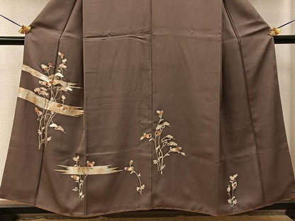 平和屋着物■訪問着　松に万寿菊　金銀彩　正絹　逸品　未使用　BAAY6352hj