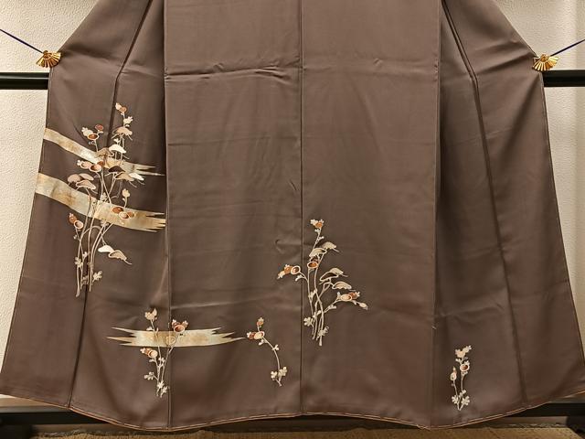 平和屋着物■訪問着　松に万寿菊　金銀彩　正絹　逸品　未使用　BAAY6352hj