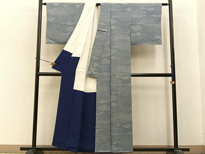 平和屋着物■江戸小紋　雲取吉祥文　正絹　逸品　未使用　BAAY6360hj