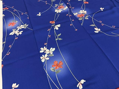 平和屋着物■上質な小紋　草花文　蛍暈し　正絹　逸品　BAAY6361hj