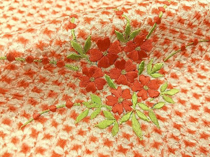 平和屋着物■訪問着　総絞り　刺繍　草花文　金糸　正絹　逸品　BAAY6363hj