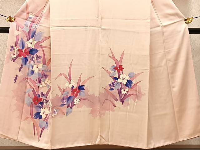 平和屋着物■訪問着　草花文　正絹　逸品　BAAY6366hj