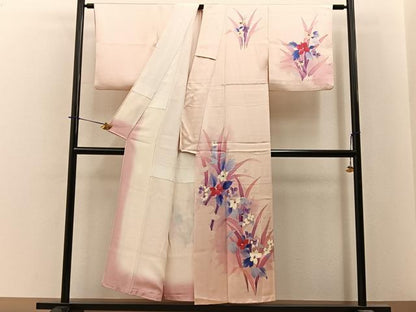 平和屋着物■訪問着　草花文　正絹　逸品　BAAY6366hj