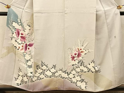 平和屋着物■訪問着　作家物　カトレア　金彩　正絹　逸品　BAAY6367hj