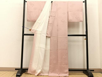 平和屋着物■上質な小紋　花青海波地紋　正絹　逸品　BAAY6368hj