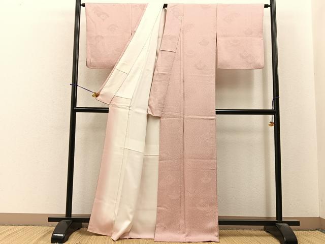 平和屋着物■上質な小紋　花青海波地紋　正絹　逸品　BAAY6368hj