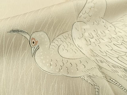 平和屋着物■訪問着　手描き　孔雀　暈し染め　正絹　逸品　BAAY6371hj
