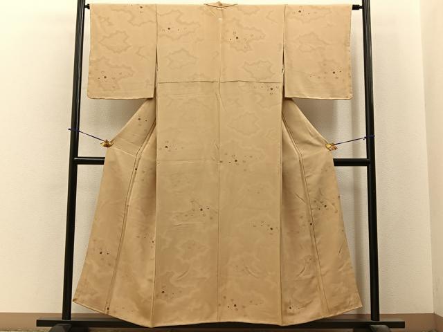 平和屋着物■上質な小紋　梅　正絹　逸品　未使用　BAAY6377hj
