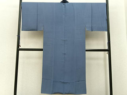 平和屋着物■男性　長襦袢　袷　藍鼠色　さが美扱い　正絹　逸品　BAAY6384hj