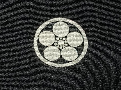 平和屋着物■豪華黒留袖　刺繍　浜松飛鶴文　金彩　正絹　逸品　BAAY6386hj