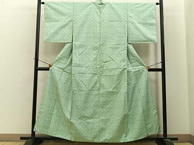 平和屋着物■本場大島紬　菱松文　正絹　逸品　BAAY6399hj