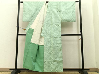 平和屋着物■本場大島紬　菱松文　正絹　逸品　BAAY6399hj