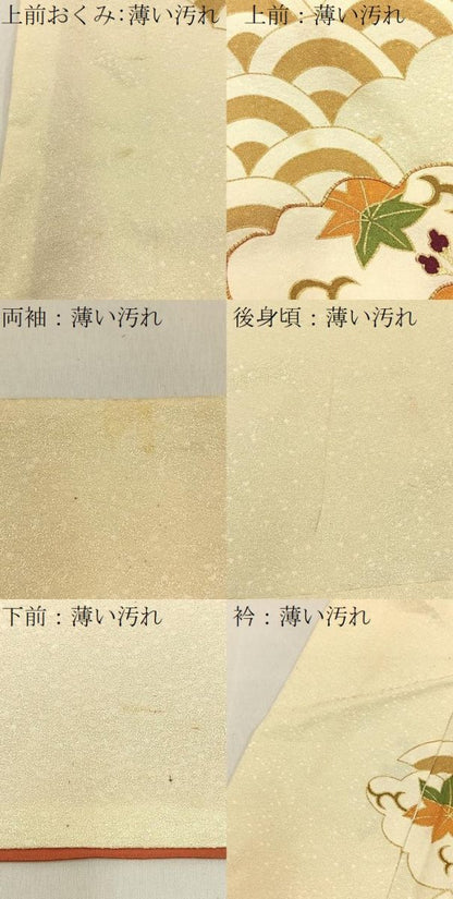 平和屋着物■訪問着　駒刺繍　雲取菊桐文　金彩　正絹　逸品　BAAY6400hj