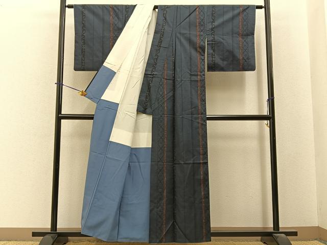 平和屋着物■本場大島紬　9マルキ　吉祥花間道　正絹　逸品　BAAY6402hj