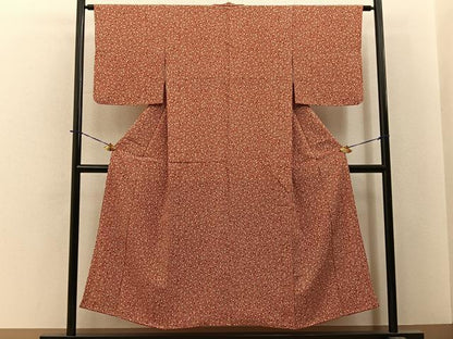 平和屋着物■上質な小紋　枝梅文　正絹　逸品　BAAY6410hj