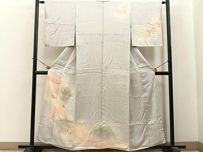 平和屋着物■訪問着　刺繍　舞花文　暈し染め　正絹　逸品　BAAY6411hj