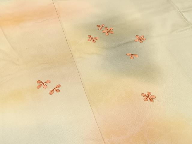 平和屋着物■訪問着　刺繍　舞花文　暈し染め　正絹　逸品　BAAY6411hj